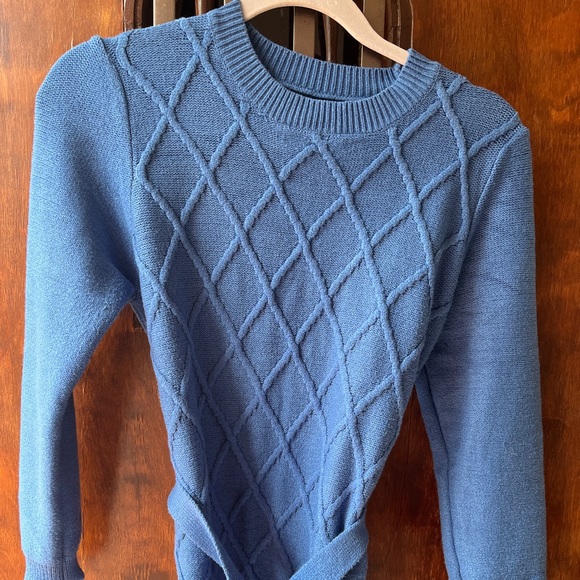 Blue long sleeve sweater dress Large - Picture 5 of 8